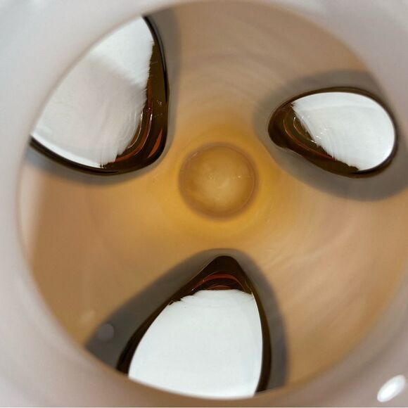 Rare Murano Cased Art Glass Vase Finestre Hand Blown MCM Two Tone - Picture 6 of 10